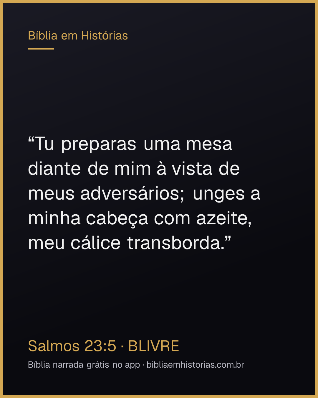 Imagem do versículo Salmos 23:5 para compartilhar