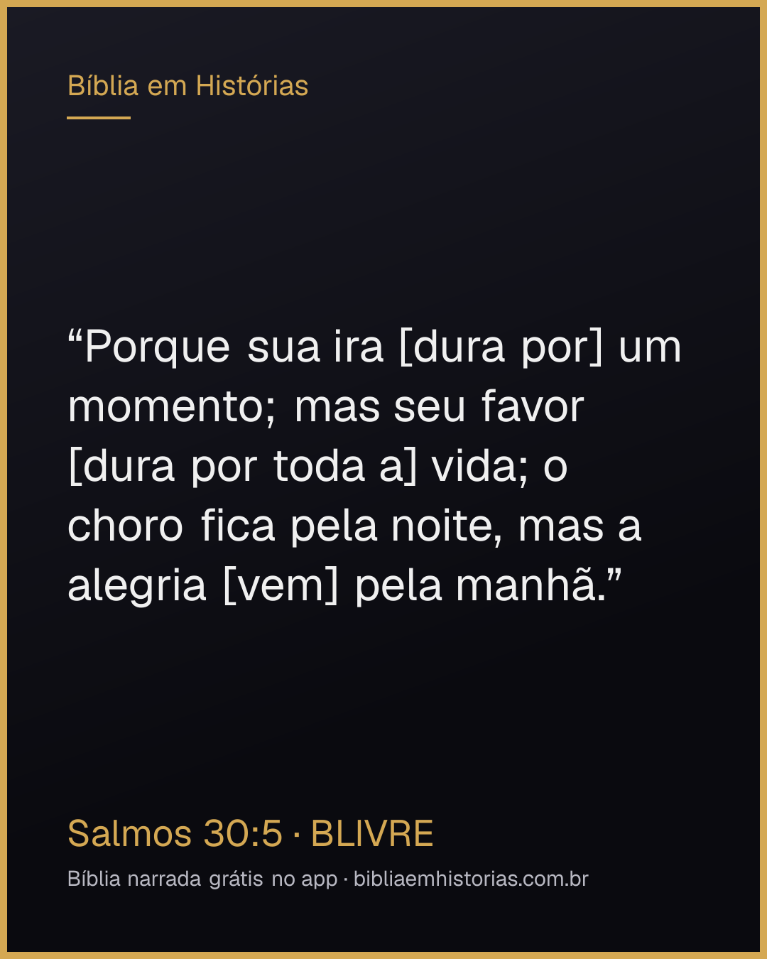 Imagem do versículo Salmos 30:5 para compartilhar