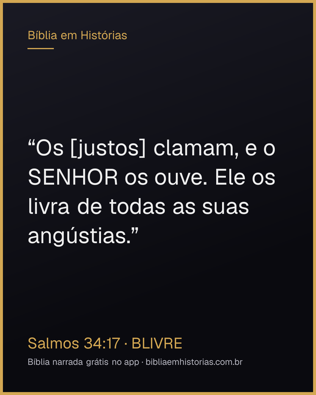 Imagem do versículo Salmos 34:17 para compartilhar