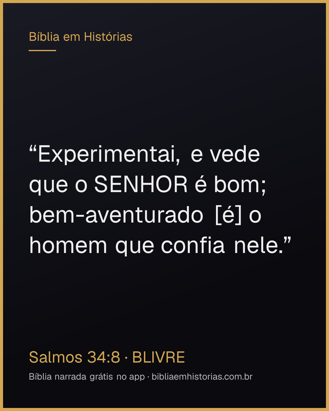 Imagem do versículo Salmos 34:8 para compartilhar