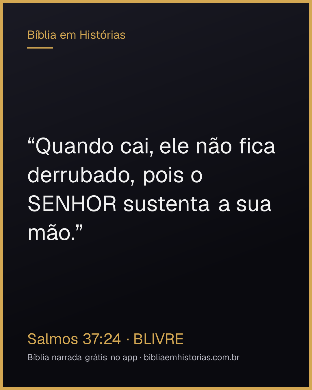 Imagem do versículo Salmos 37:24 para compartilhar