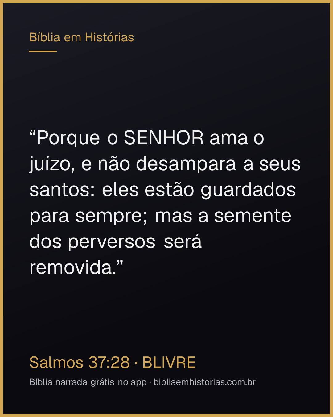 Imagem do versículo Salmos 37:28 para compartilhar