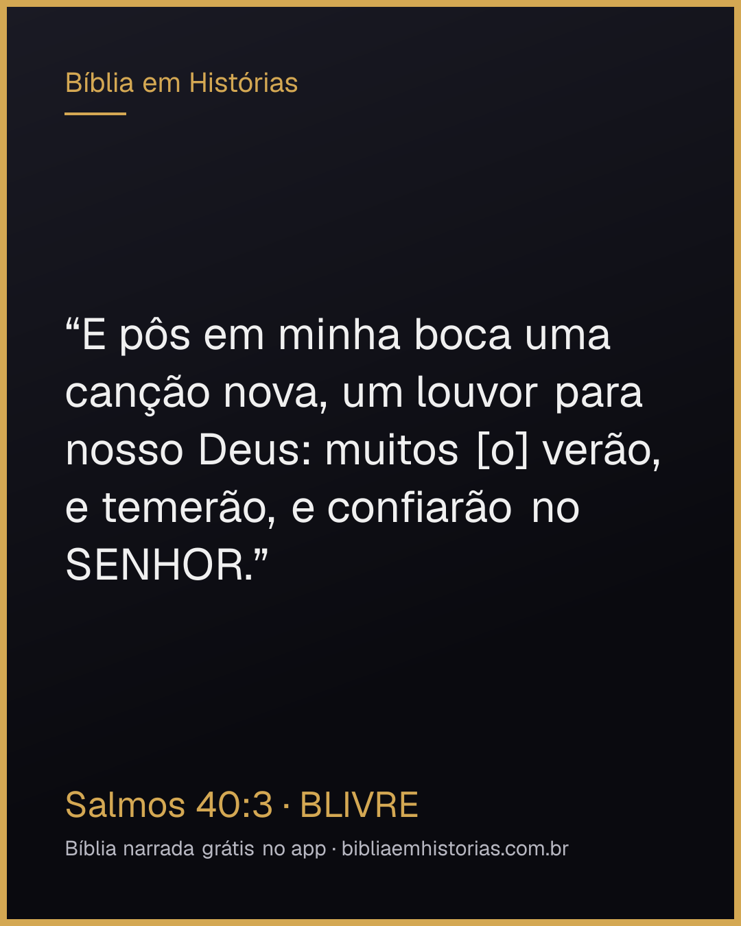 Imagem do versículo Salmos 40:3 para compartilhar