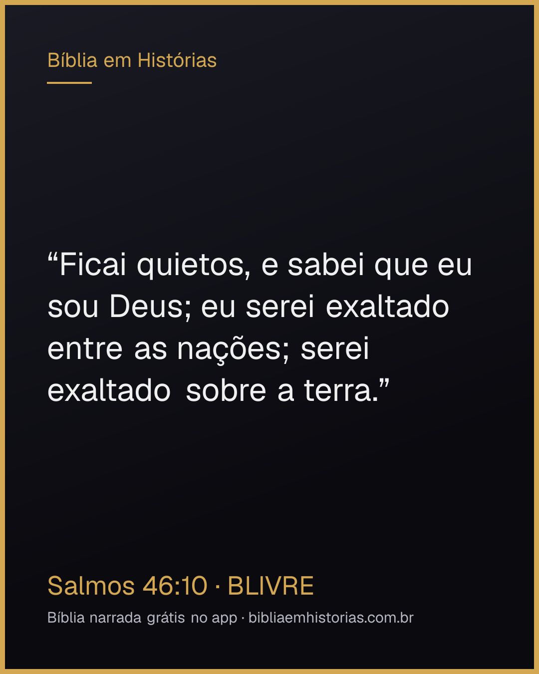 Imagem do versículo Salmos 46:10 para compartilhar