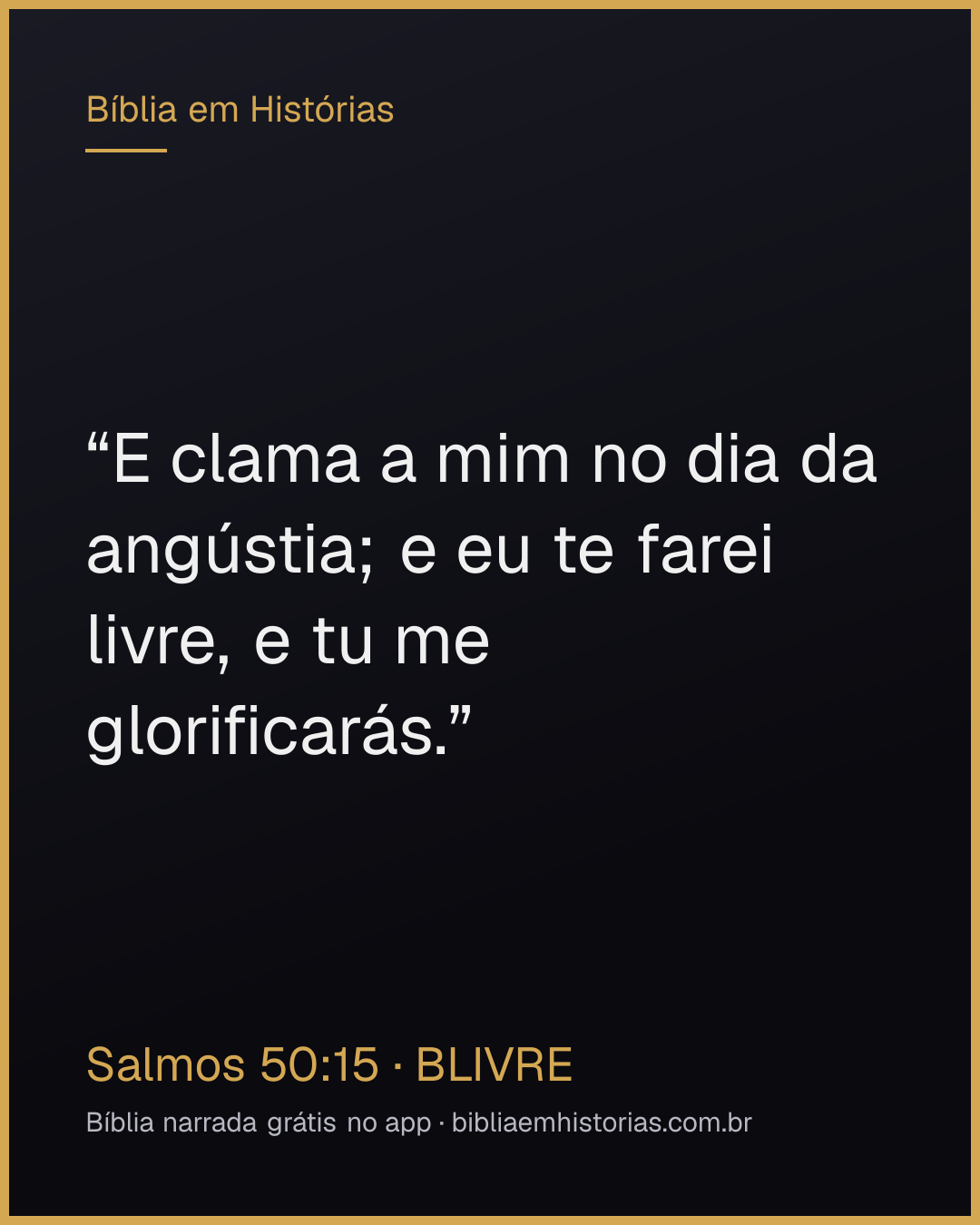 Imagem do versículo Salmos 50:15 para compartilhar