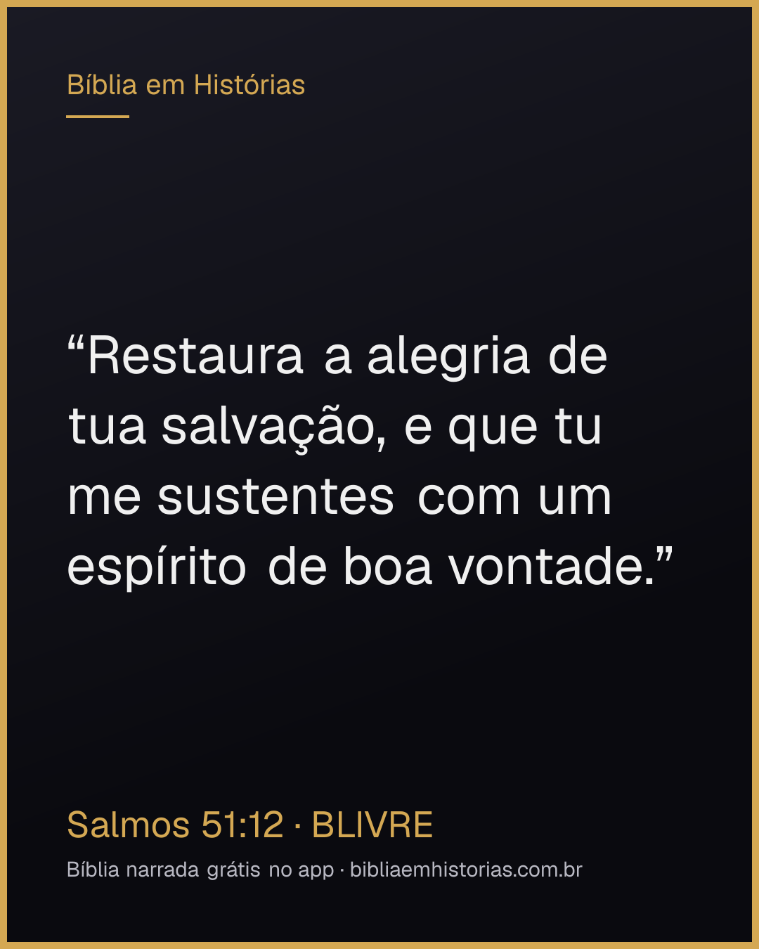 Imagem do versículo Salmos 51:12 para compartilhar