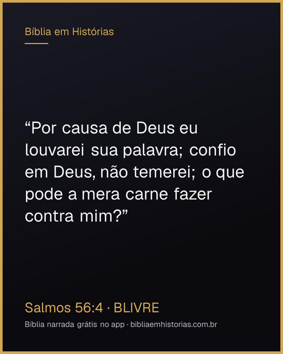 Imagem do versículo Salmos 56:4 para compartilhar