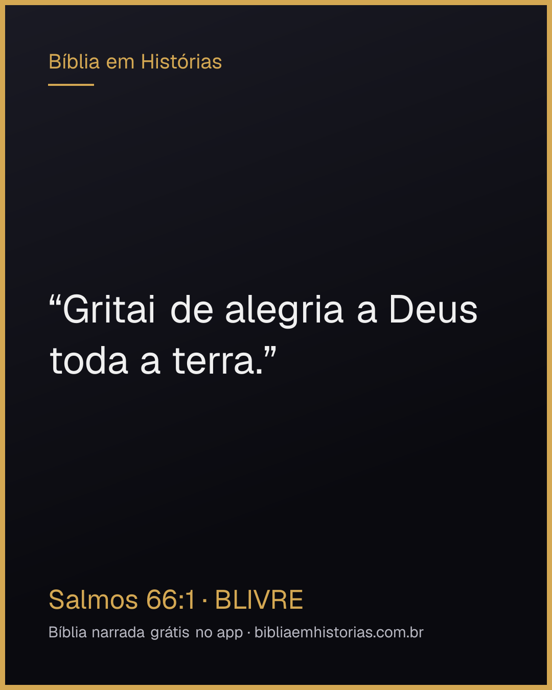 Imagem do versículo Salmos 66:1 para compartilhar
