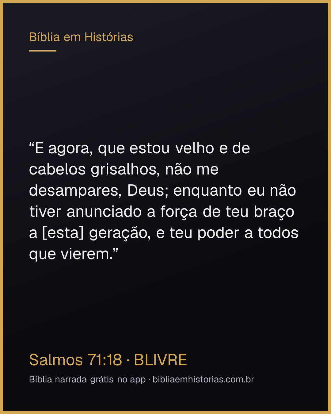 Imagem do versículo Salmos 71:18 para compartilhar