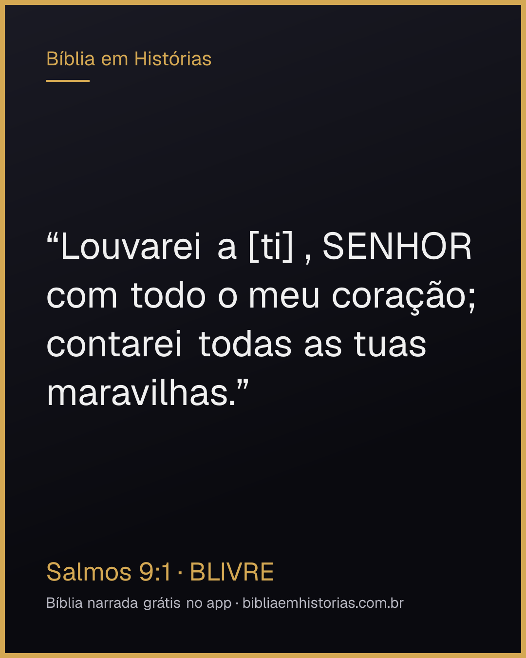 Imagem do versículo Salmos 9:1 para compartilhar