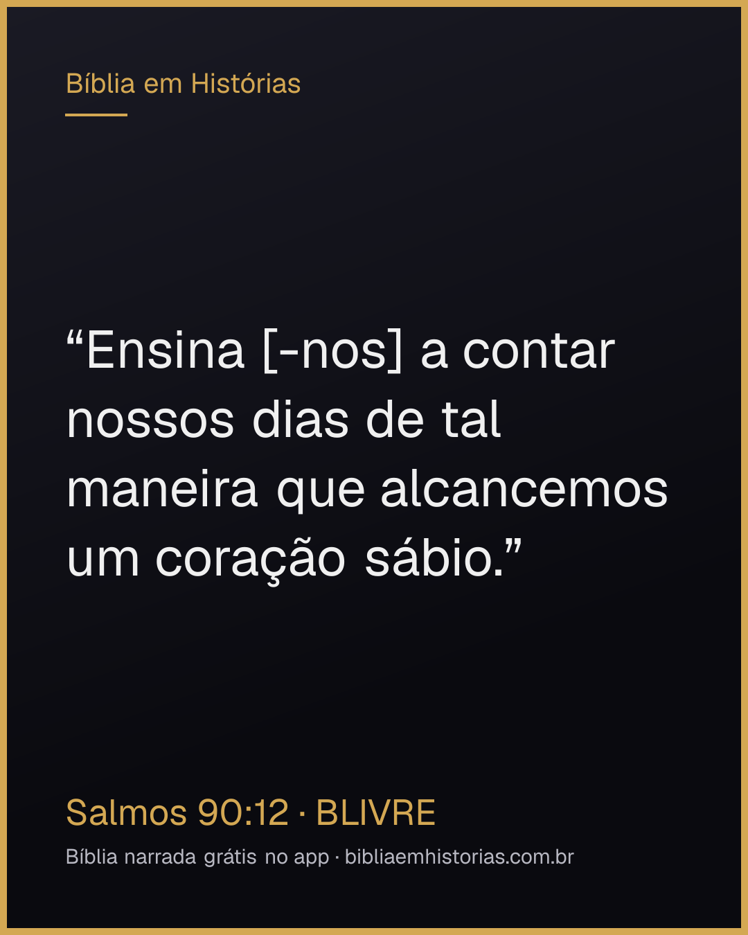 Imagem do versículo Salmos 90:12 para compartilhar