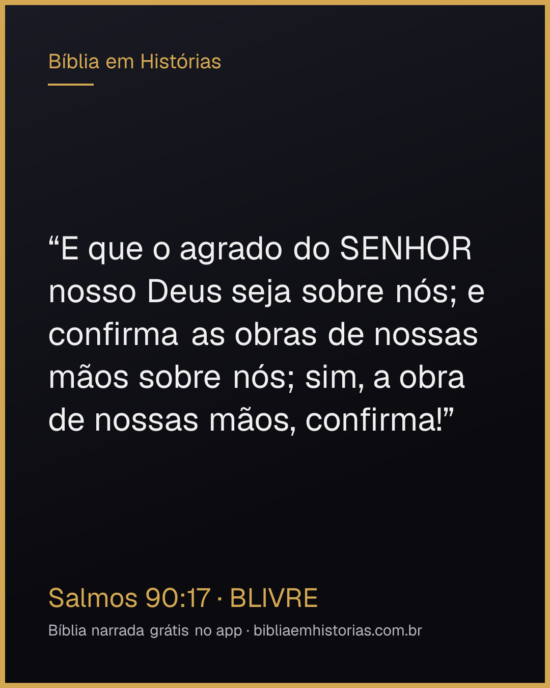 Imagem do versículo Salmos 90:17 para compartilhar