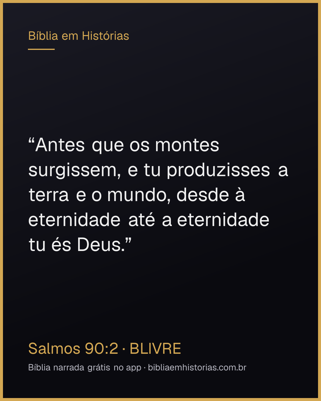 Imagem do versículo Salmos 90:2 para compartilhar