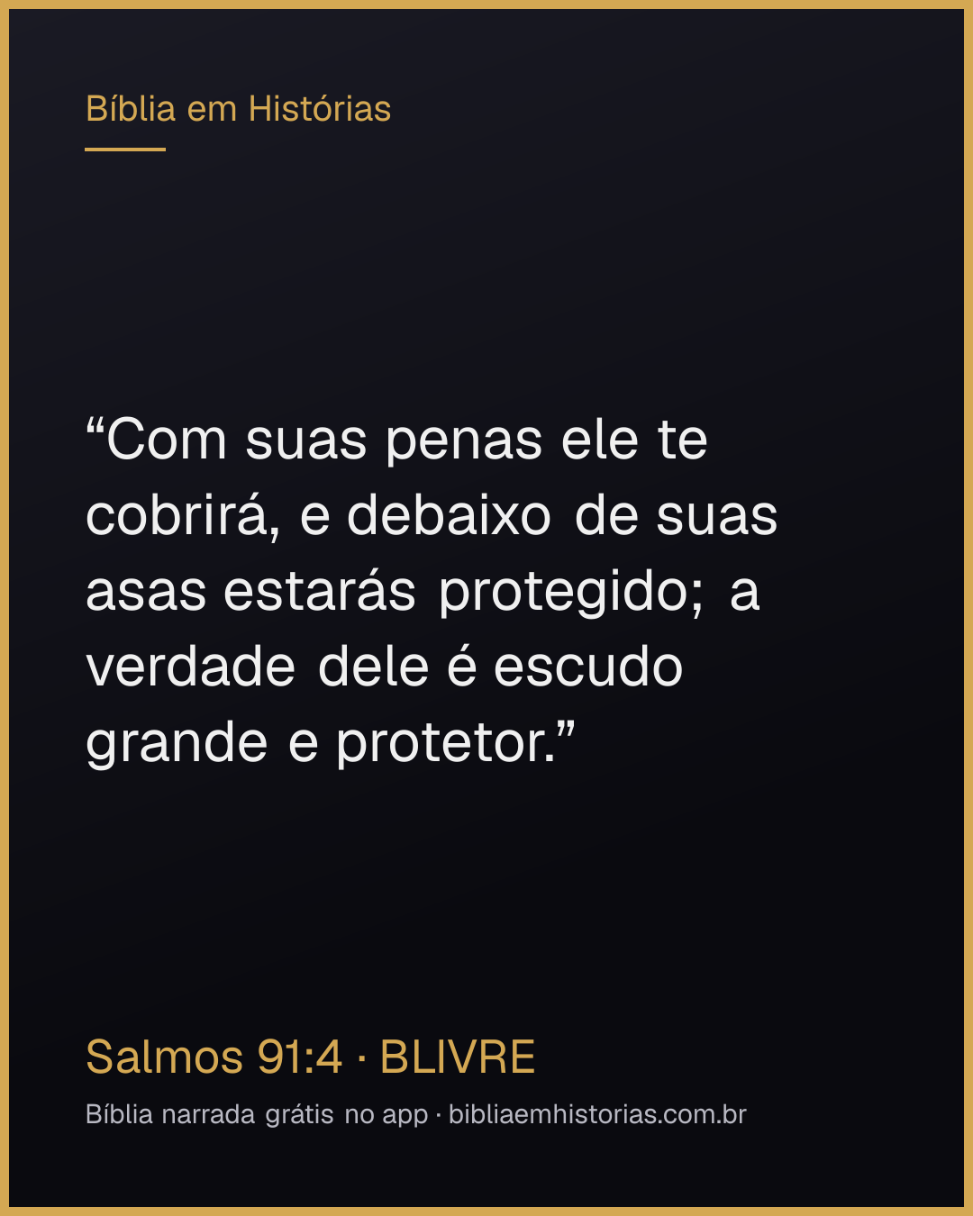 Imagem do versículo Salmos 91:4 para compartilhar