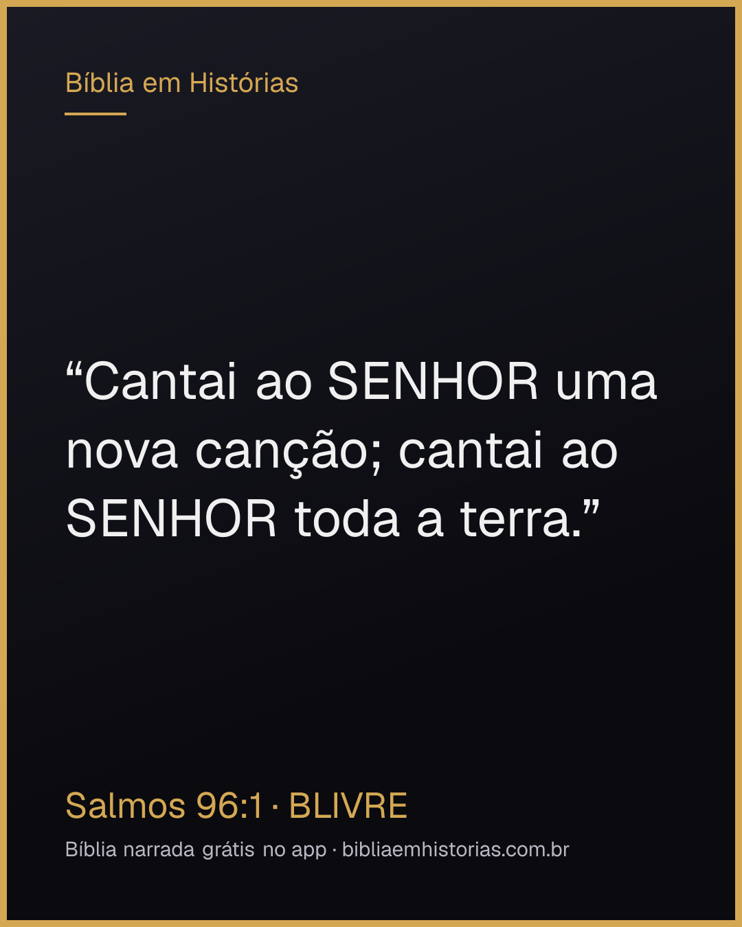 Imagem do versículo Salmos 96:1 para compartilhar