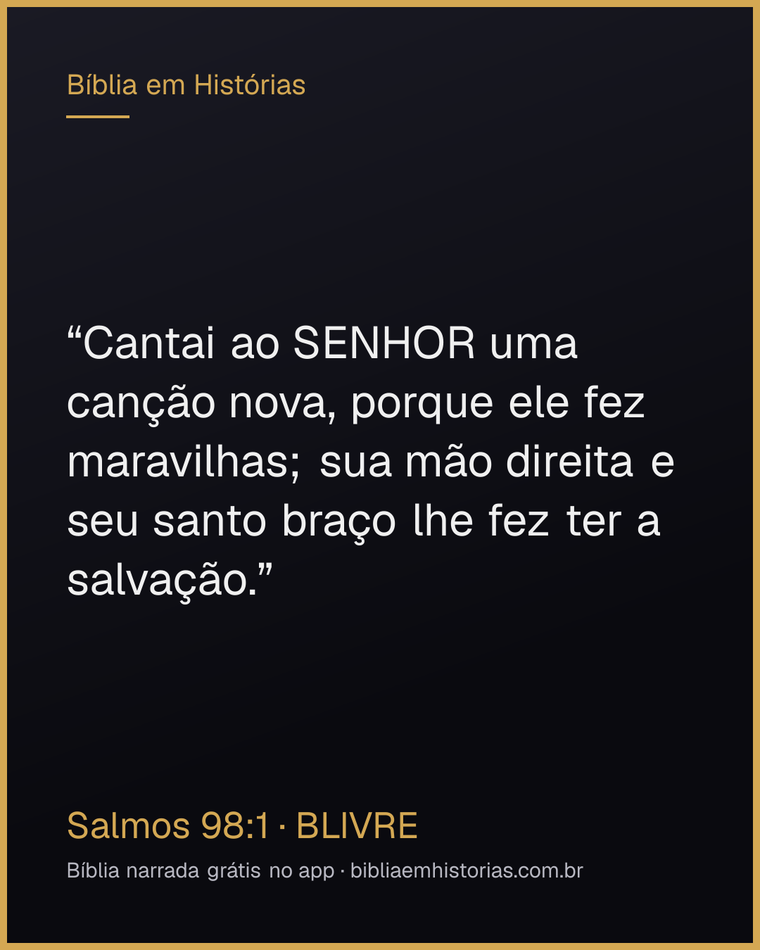 Imagem do versículo Salmos 98:1 para compartilhar