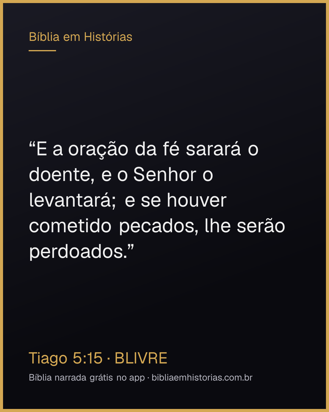 Imagem do versículo Tiago 5:15 para compartilhar