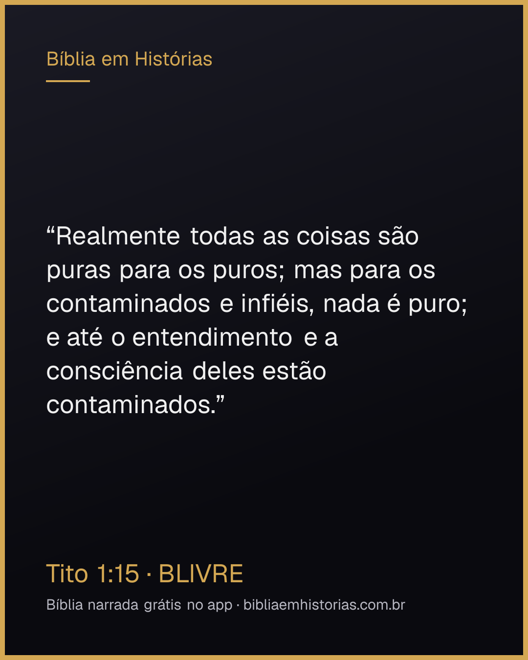 Imagem do versículo Tito 1:15 para compartilhar