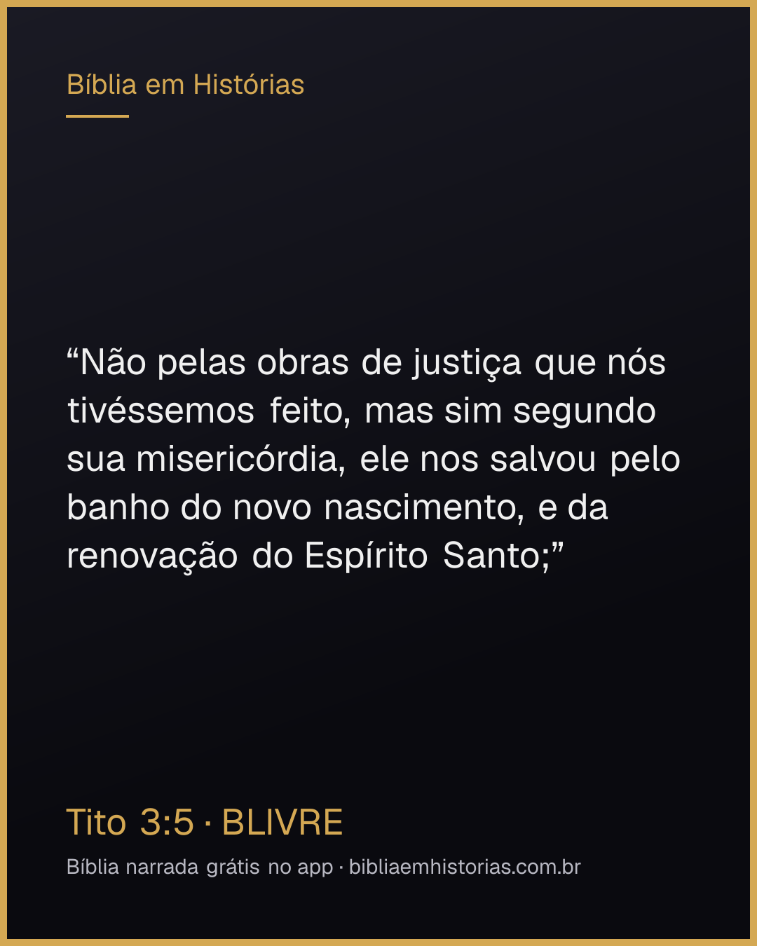 Imagem do versículo Tito 3:5 para compartilhar