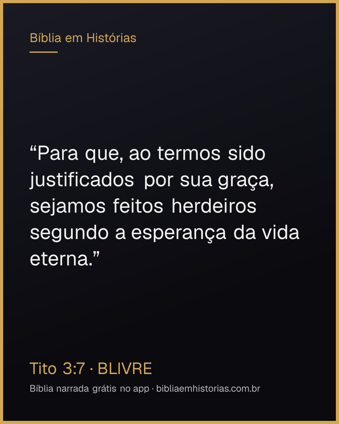 Imagem do versículo Tito 3:7 para compartilhar