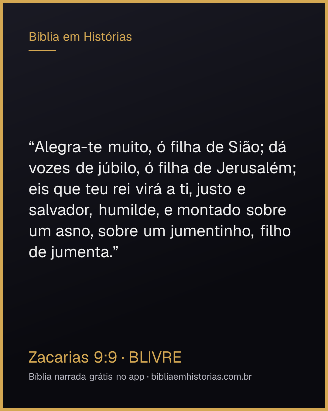 Imagem do versículo Zacarias 9:9 para compartilhar